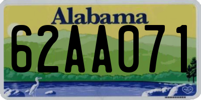 AL license plate 62AA071
