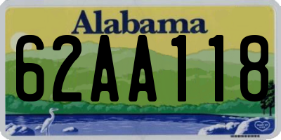 AL license plate 62AA118