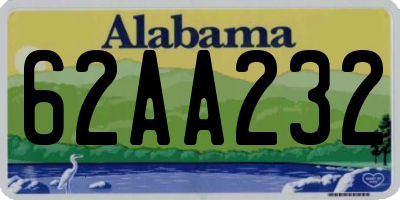 AL license plate 62AA232