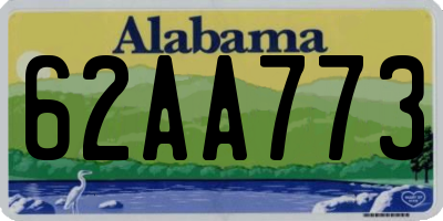 AL license plate 62AA773