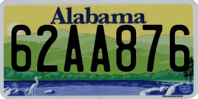 AL license plate 62AA876