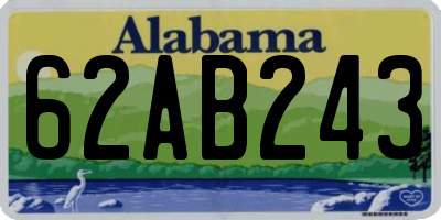 AL license plate 62AB243