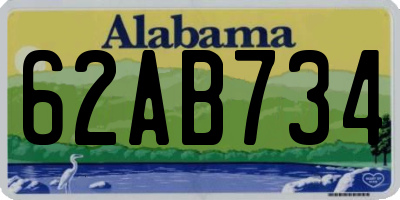 AL license plate 62AB734