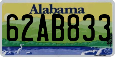AL license plate 62AB833