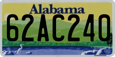 AL license plate 62AC240