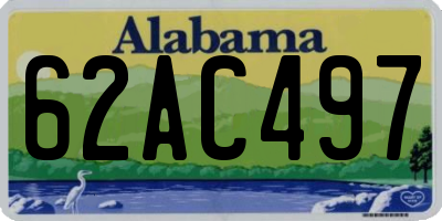 AL license plate 62AC497