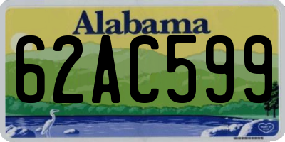 AL license plate 62AC599