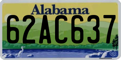 AL license plate 62AC637