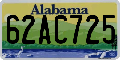 AL license plate 62AC725