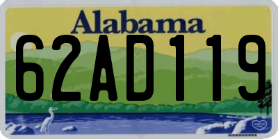 AL license plate 62AD119