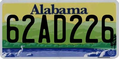 AL license plate 62AD226