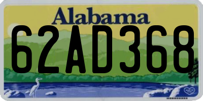 AL license plate 62AD368