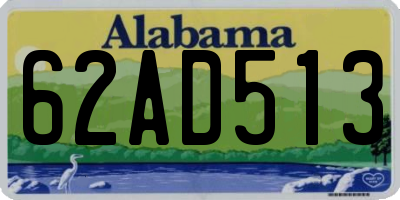 AL license plate 62AD513