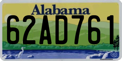 AL license plate 62AD761