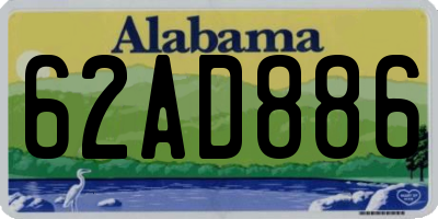 AL license plate 62AD886