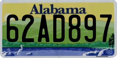 AL license plate 62AD897