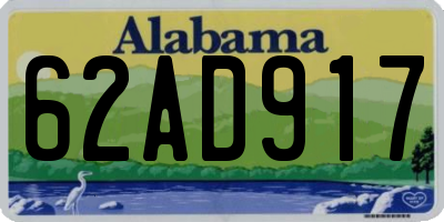 AL license plate 62AD917