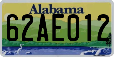 AL license plate 62AE012