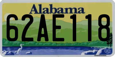 AL license plate 62AE118