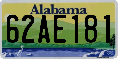 AL license plate 62AE181