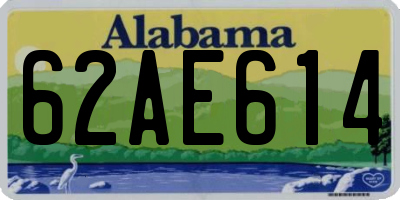 AL license plate 62AE614