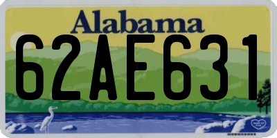 AL license plate 62AE631