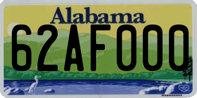 AL license plate 62AF000
