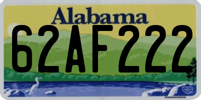 AL license plate 62AF222