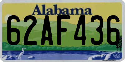 AL license plate 62AF436