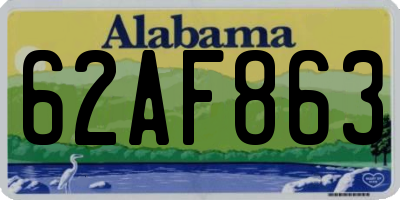 AL license plate 62AF863