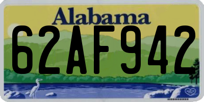 AL license plate 62AF942