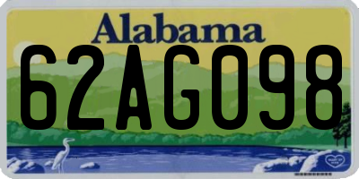 AL license plate 62AG098