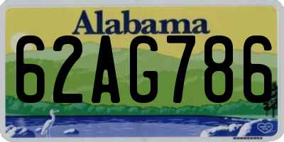 AL license plate 62AG786
