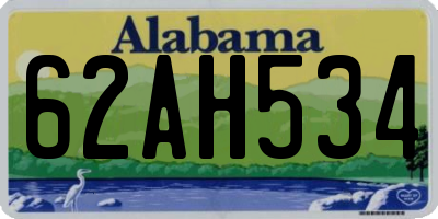 AL license plate 62AH534