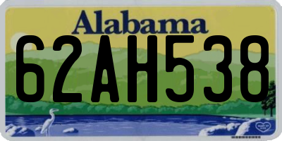 AL license plate 62AH538