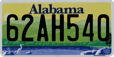 AL license plate 62AH540