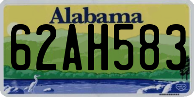 AL license plate 62AH583