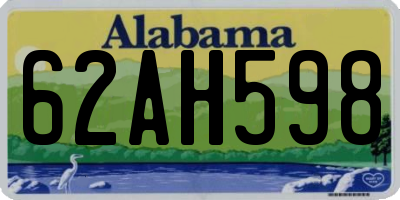AL license plate 62AH598