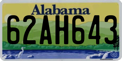 AL license plate 62AH643