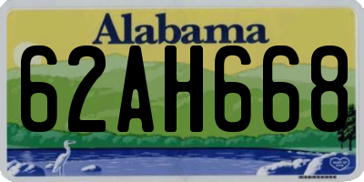 AL license plate 62AH668