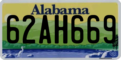 AL license plate 62AH669