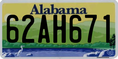 AL license plate 62AH671