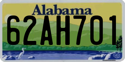 AL license plate 62AH701