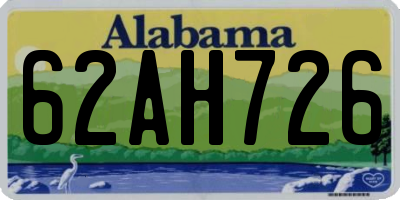 AL license plate 62AH726