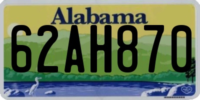 AL license plate 62AH870