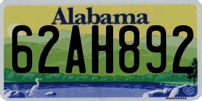 AL license plate 62AH892