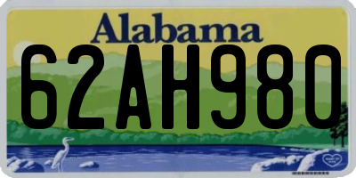 AL license plate 62AH980