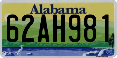 AL license plate 62AH981