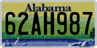 AL license plate 62AH987