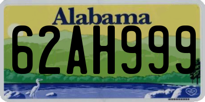 AL license plate 62AH999